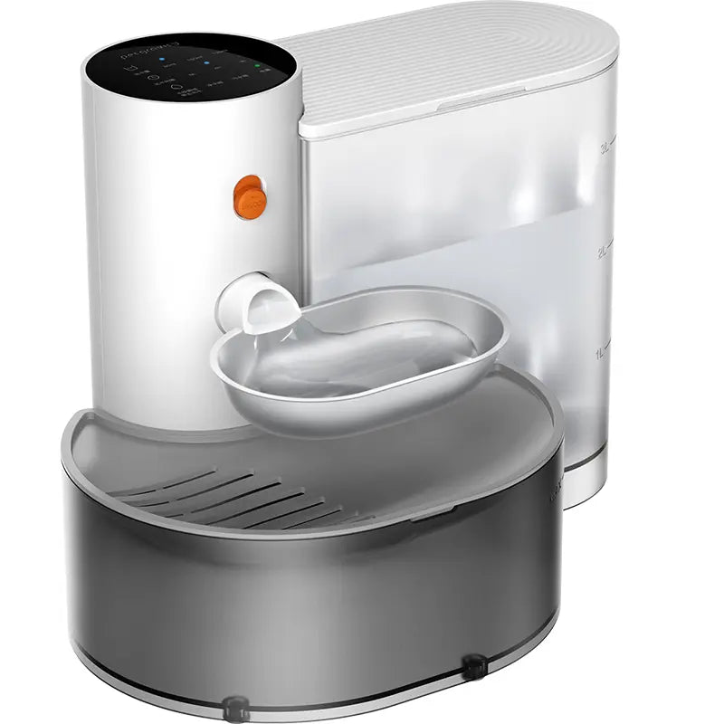 Smart Automatic Pet Water Dispenser with Stainless Steel Bowl - Continuous Flowing Water Feeder for Cats and Dogs