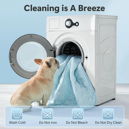 MIXJOY All-Size Dog Cooling Mat with Q-Max > 0.5 for Instant Temperature Reduction - Durable, Machine Washable, Anti-Slip Design for Indoor and Outdoor Use