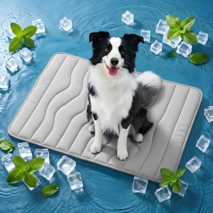 Vagascape Eco-Friendly Cooling Pet Mat for Large Dogs - Gel-Free, Portable, Machine Washable, Ideal for Outdoor Activities and Travel