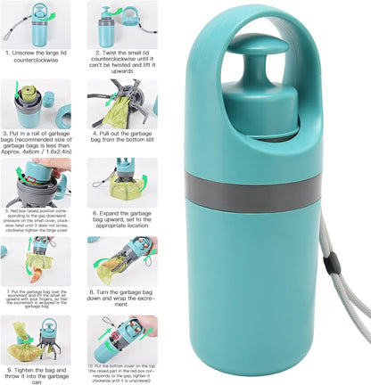 Revolutionary Dog Claw Poop Scooper - Lightweight, Portable Waste Picker with Bag Dispenser and Retractable Strap for Effortless Outdoor Cleanup