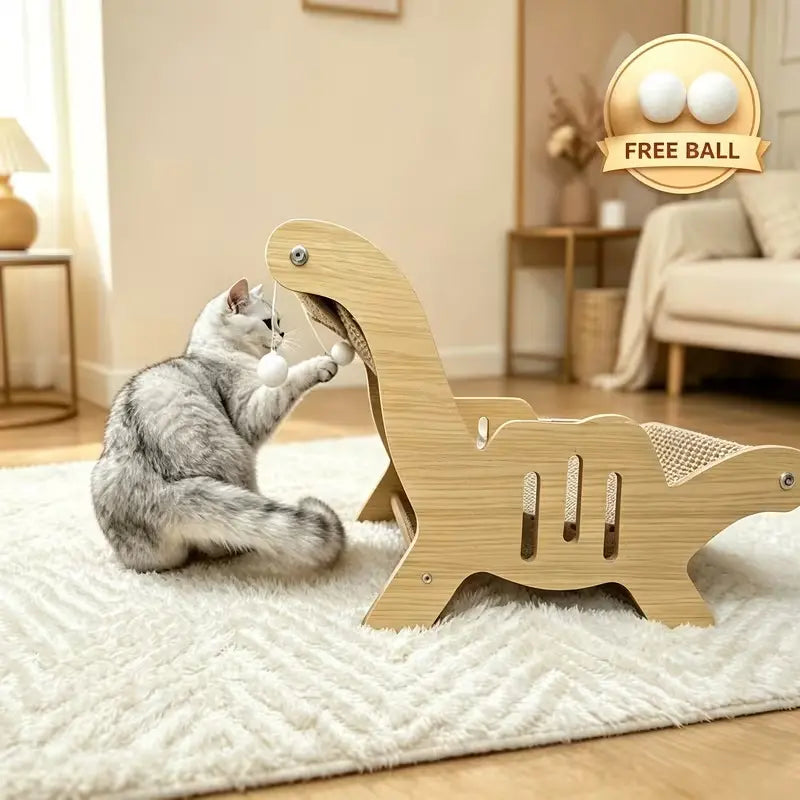XL 2-In-1 Sisal Cat Scratcher with Hammock and Lounge Chair - Breathable, Durable Cat Bed for Claw Maintenance and Relaxation, All-Season Use