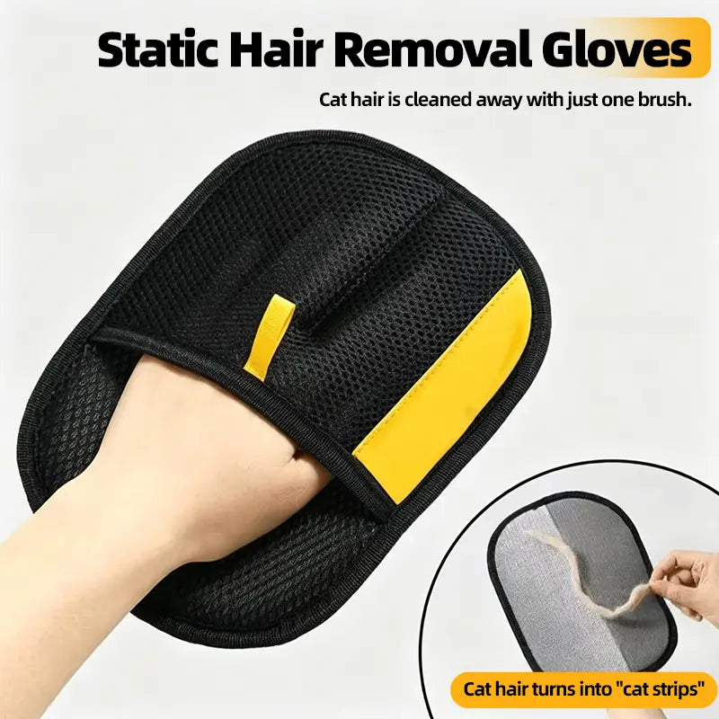 Electrostatic Pet Hair Removal Gloves for Cats and Dogs - Reusable Shedding Tool for Furniture, Carpets, and Vehicle Interiors