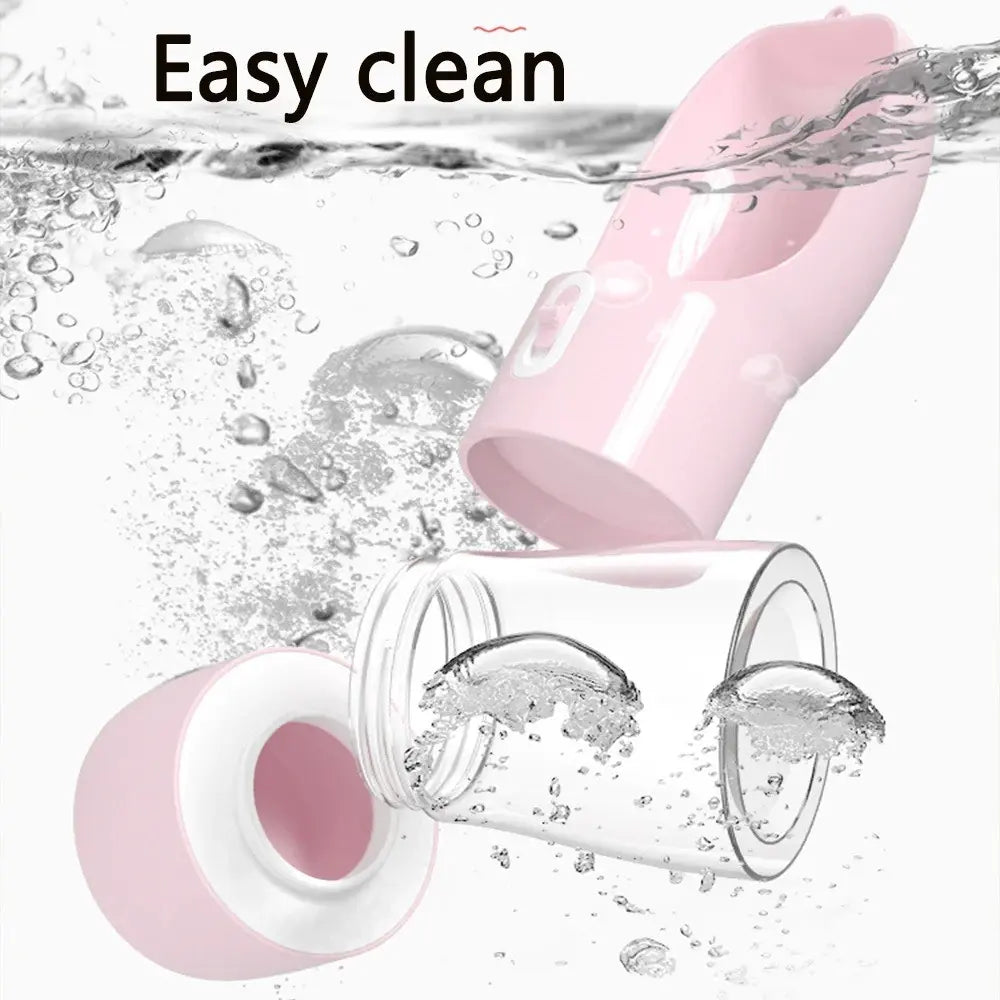 Portable Pet Travel Water Bowl and Food Feeder, 258ML Water Capacity + 200ML Food Capacity, Leak-Proof, Detachable, and Easy to Clean for Outdoor Adventures with Cats and Dogs