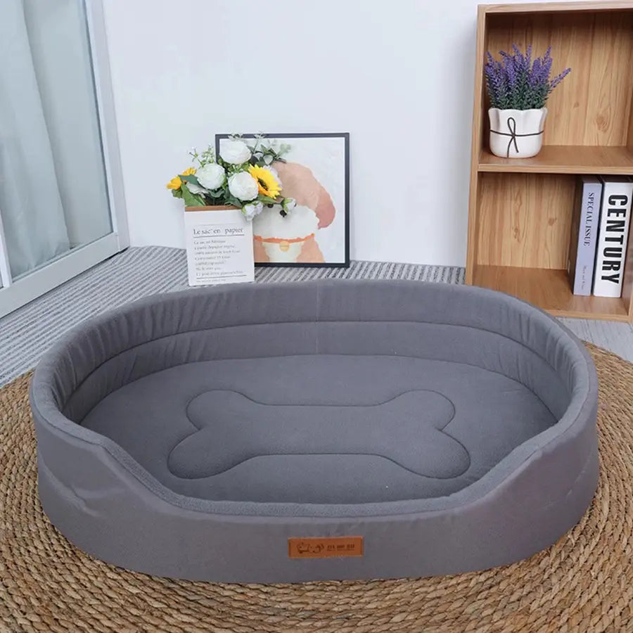 All-Season Washable Semi-Closed Pet Bed with Detachable Comfort Mat for Small Dogs and Cats