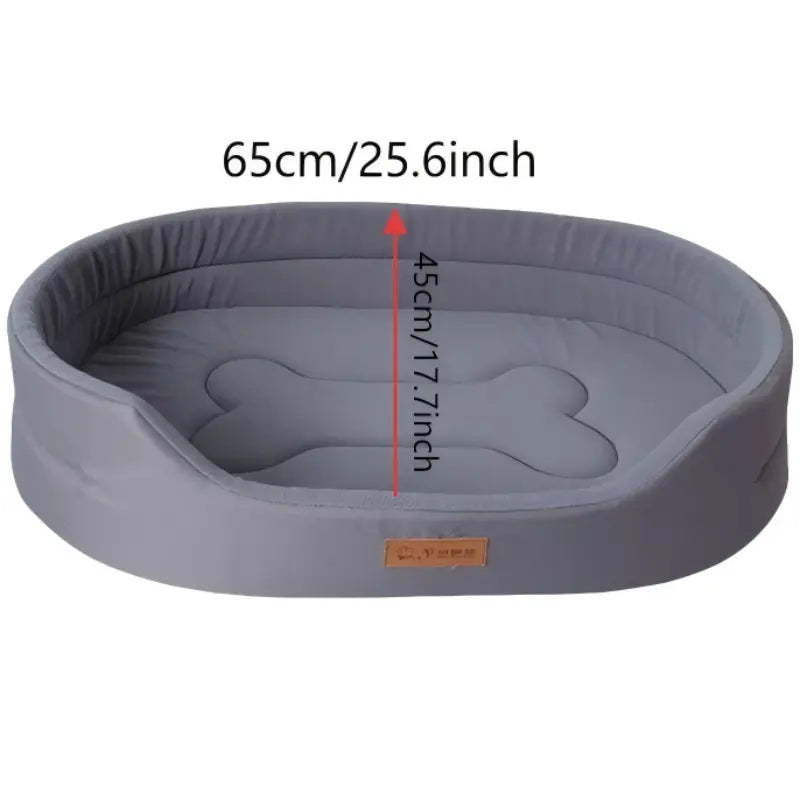 All-Season Washable Semi-Closed Pet Bed with Detachable Comfort Mat for Small Dogs and Cats
