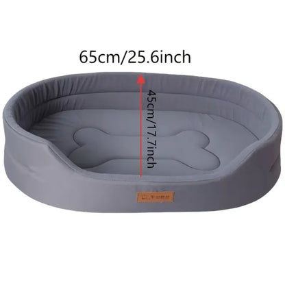 All-Season Washable Semi-Closed Pet Bed with Detachable Comfort Mat for Small Dogs and Cats