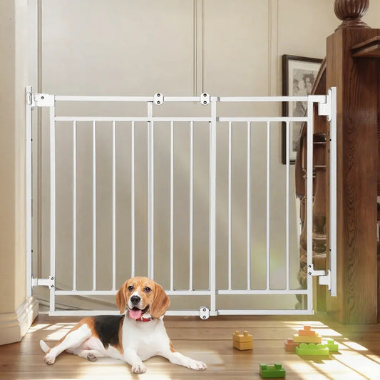 PAWGIANT 29" Extra Tall Wall-Mounted Cat Gate with Adjustable Cat Door and Self-Closing Walk-Through, Suitable for Openings 27.5-43", Perfect for Homes with Infants, Toddlers, and Pets