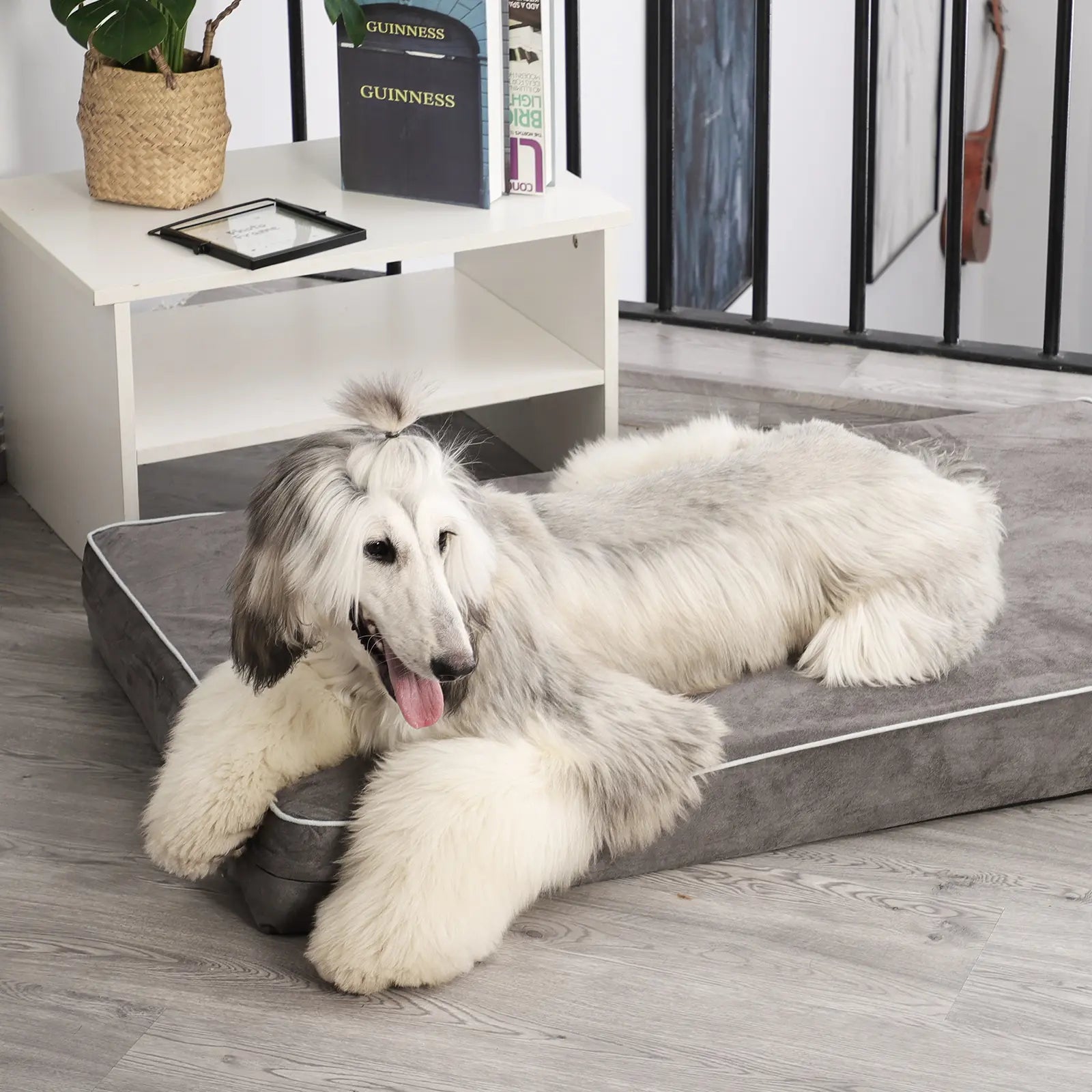 Laifug Orthopedic Memory Foam Dog Bed (46" x 28" x 4") with Waterproof Liner, Removable Washable Cover, and Ergonomic Design
