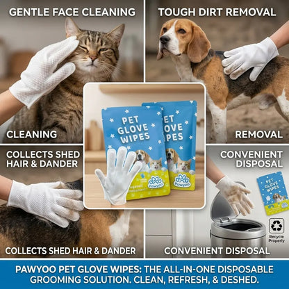 Hypoallergenic Disposable Pet Wipes - No-Rinse, Double-Sided Moisturizing Solution for Deep Cleaning Dogs and Cats, Effective in Removing Dirt, Hair, and Dander, Deodorizing, Non-Greasy, and Hygienic