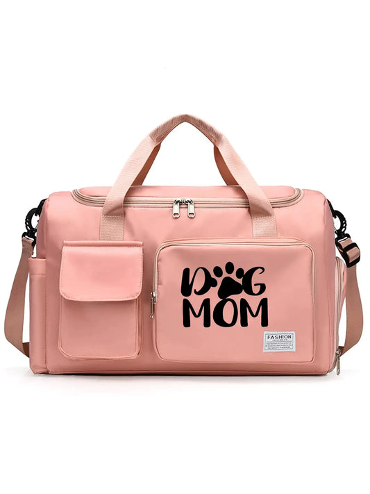 Large Capacity Dog Mom Travel Backpack - Versatile Minimalist Design for All-Season Use with Handheld and Crossbody Carrying Options