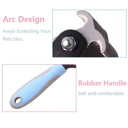 Double-Sided Dog Grooming Comb for Efficient Hair Removal - Professional Pet Grooming Tool