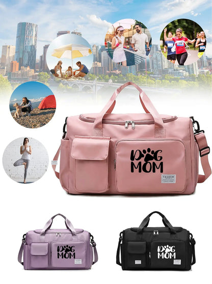 Large Capacity Dog Mom Travel Backpack - Versatile Minimalist Design for All-Season Use with Handheld and Crossbody Carrying Options