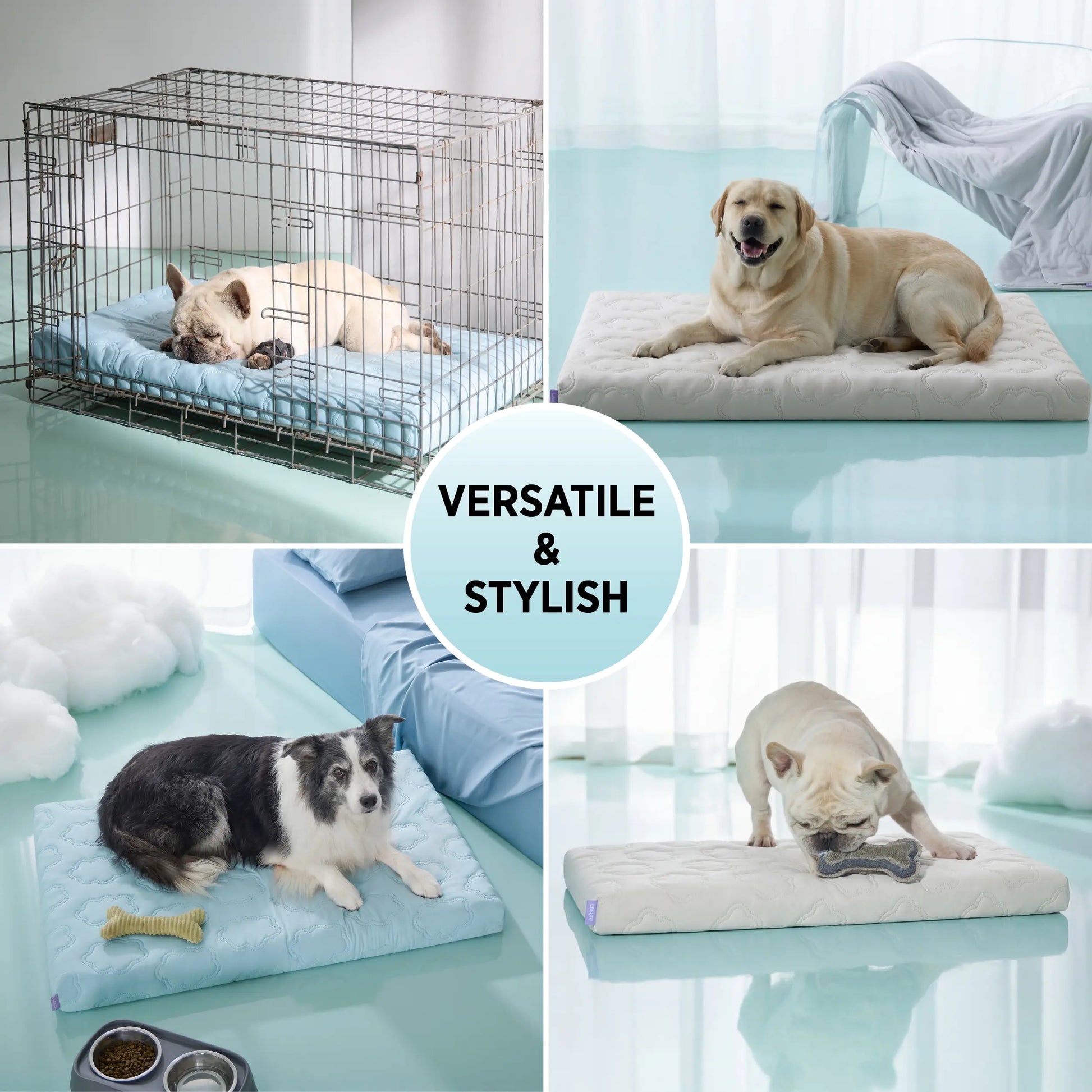 Lesure Orthopedic Cooling Dog Mat with Washable Cover, Q-Max > 0.5, Egg Crate Foam Non-Slip Design for Extra Large Dogs
