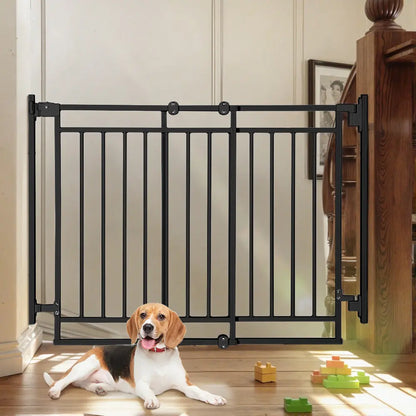 PAWGIANT 29" Extra Tall Wall-Mounted Cat Gate with Adjustable Cat Door and Self-Closing Walk-Through, Suitable for Openings 27.5-43", Perfect for Homes with Infants, Toddlers, and Pets