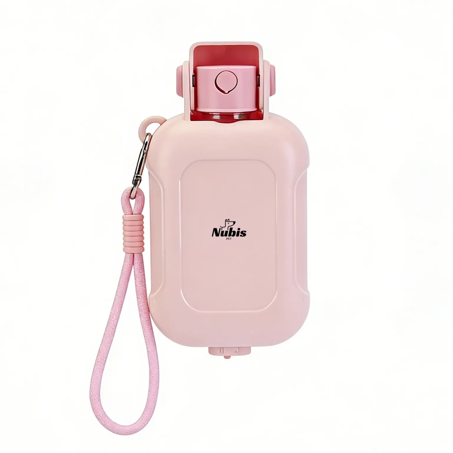Nubispet Portable Dog Water Bottle with Integrated Food Storage and Waste Bag Holder – Perfect Travel Dispenser for Small Breeds