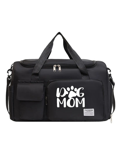 Large Capacity Dog Mom Travel Backpack - Versatile Minimalist Design for All-Season Use with Handheld and Crossbody Carrying Options