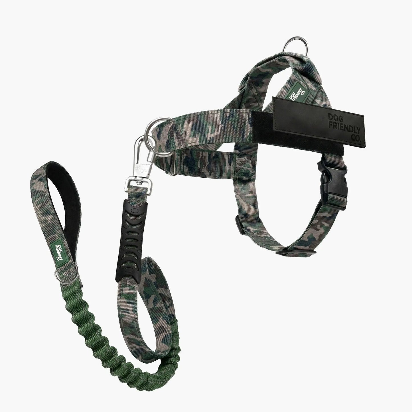 Dog Friendly Co. No-Pull Harness with D-Ring and Bungee Leash System