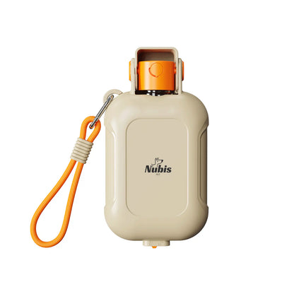 Nubispet Portable Dog Water Bottle with Integrated Food Storage and Waste Bag Holder – Perfect Travel Dispenser for Small Breeds