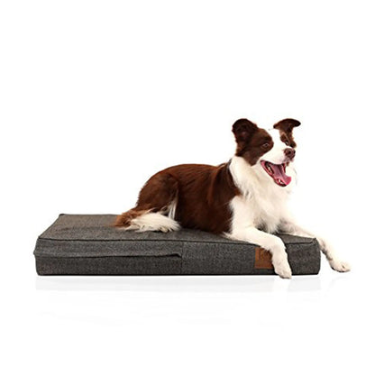 Laifug Orthopedic Memory Foam Dog Bed (46" x 28" x 4") with Waterproof Liner, Removable Washable Cover, and Ergonomic Design
